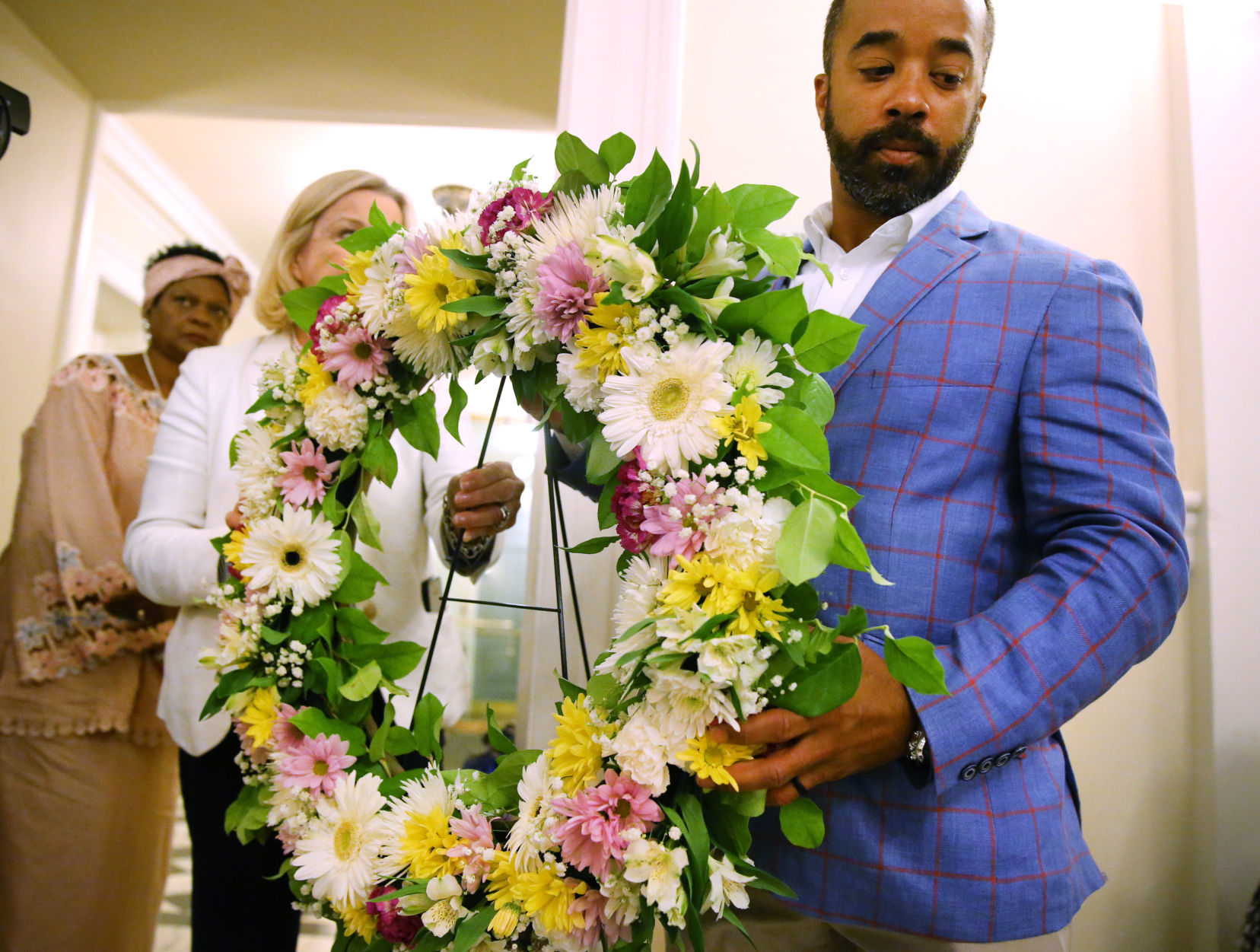 Wreath laying